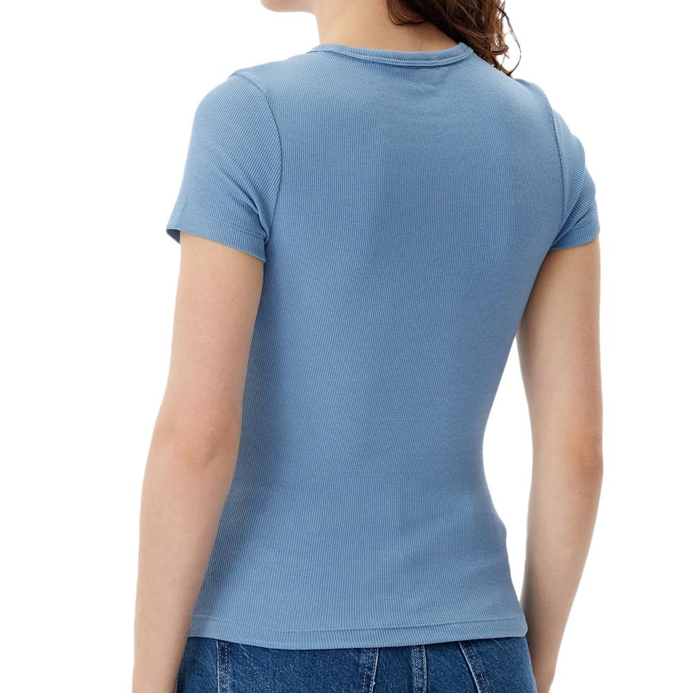 T-Shirt Bleu Moyen Femme Tommy Hilfiger Badge vue 2