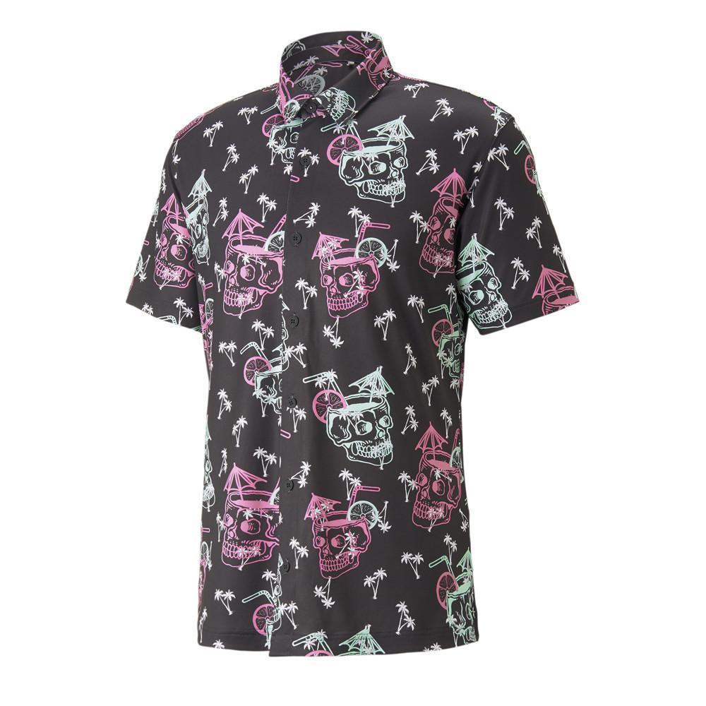 Chemisette de Golf Noire Imprimé Homme Puma Tropi-cool pas cher