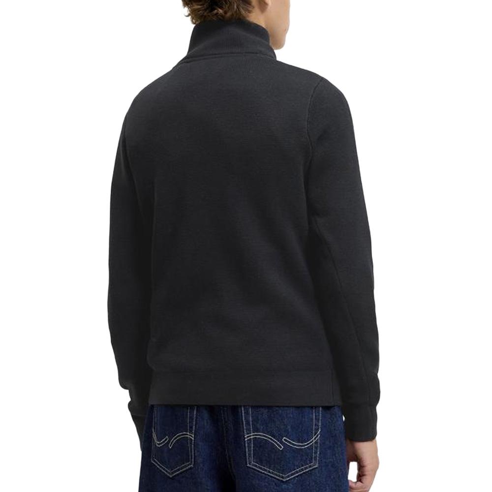 Pull Noir Garçon Jack & Jones Milano vue 2