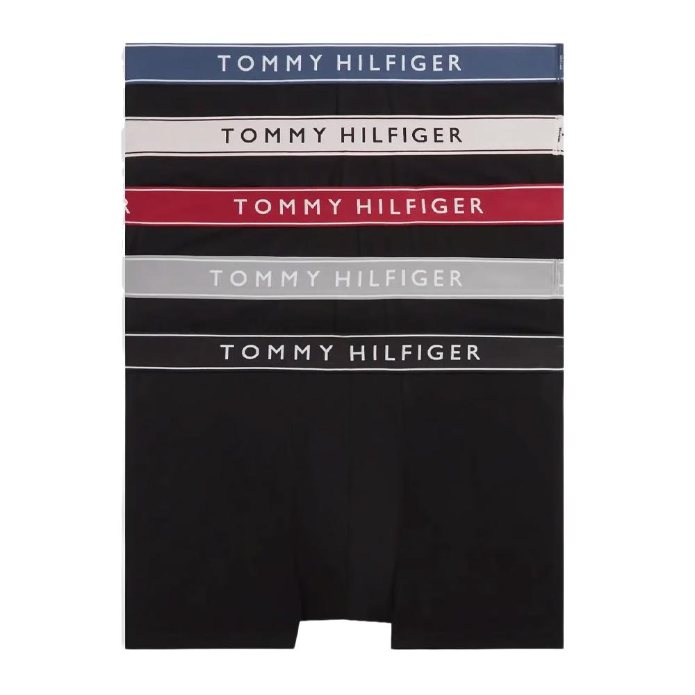 X5 Boxers Noir/Rouge Homme Tommy Hilfiger Trunk pas cher