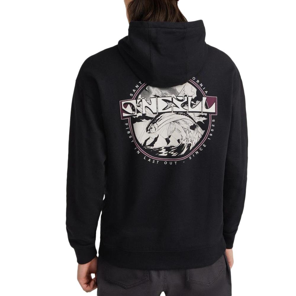 Sweat à Capuche Noir Homme O'Neill Aguazul vue 2
