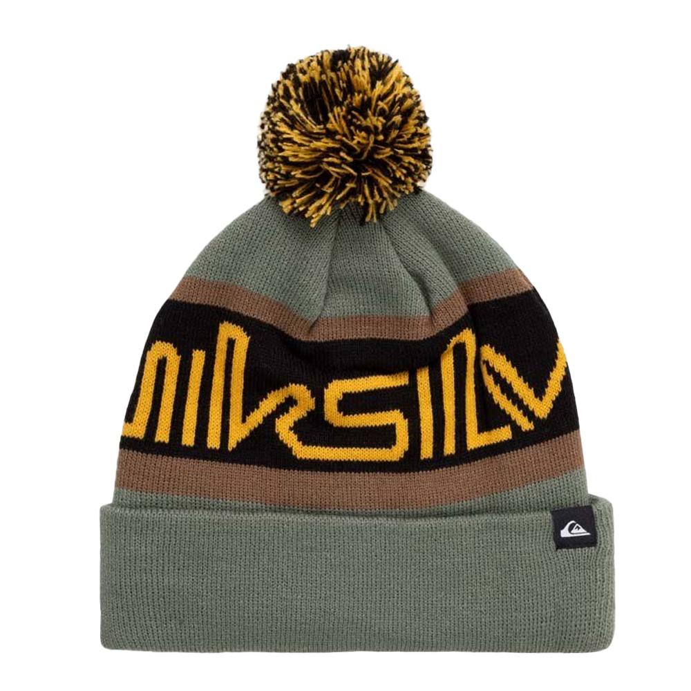 Bonnet Kaki/Jaune Garçon Quiksilver Summit pas cher