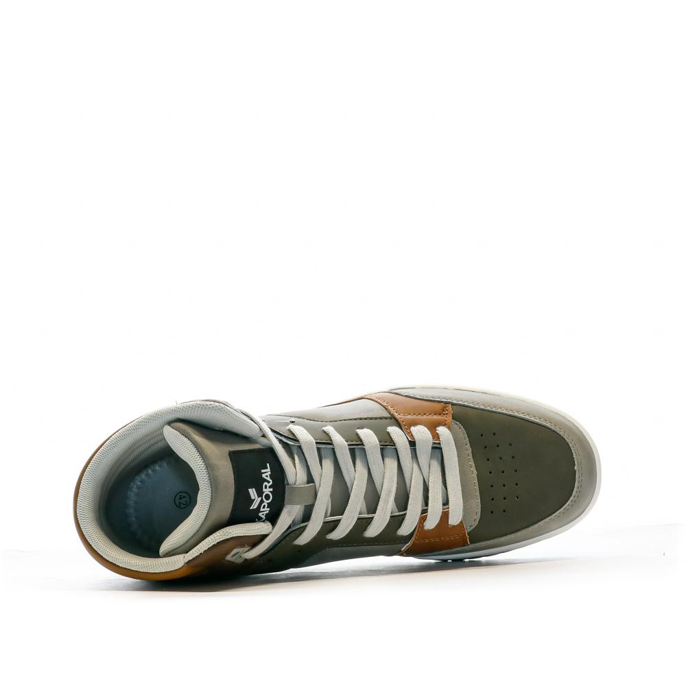 Baskets Gris/Marron Homme Kaporal Badhigh vue 4