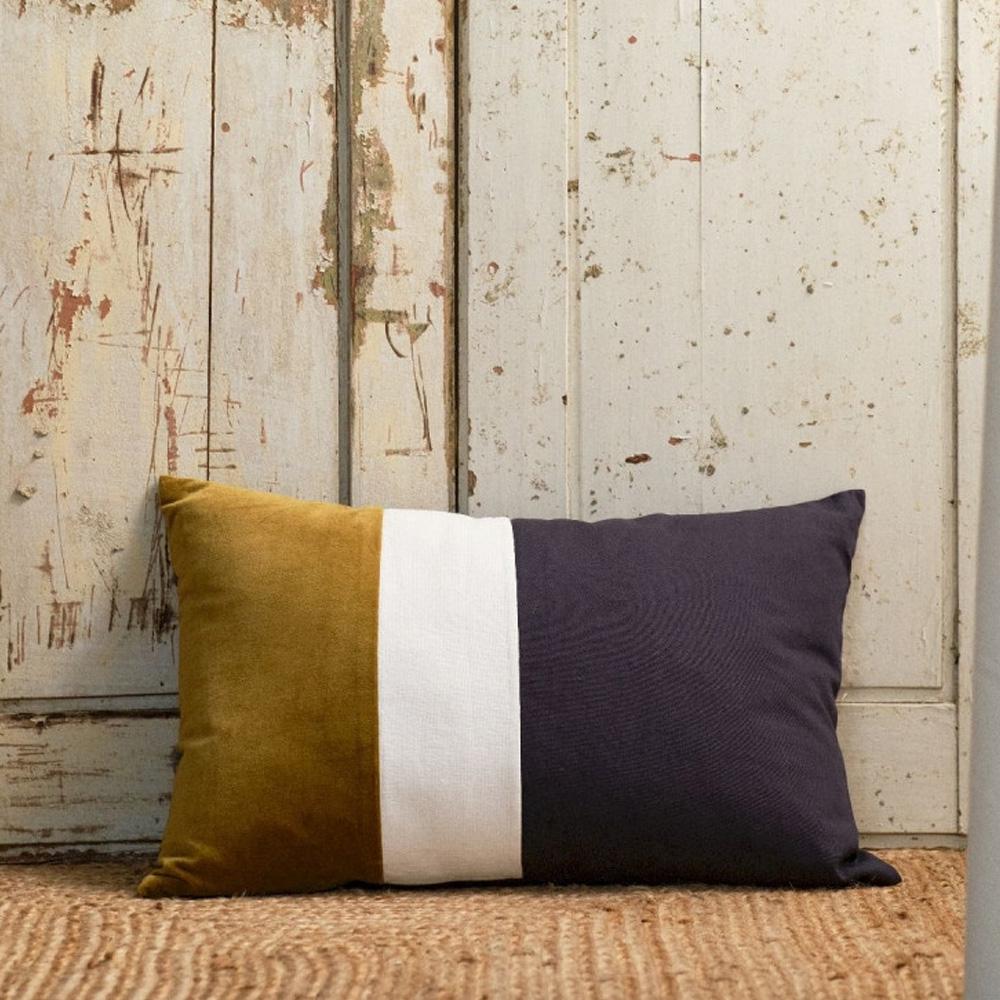Coussin Ocre/Blanc/Marine Today 40/60 vue 2