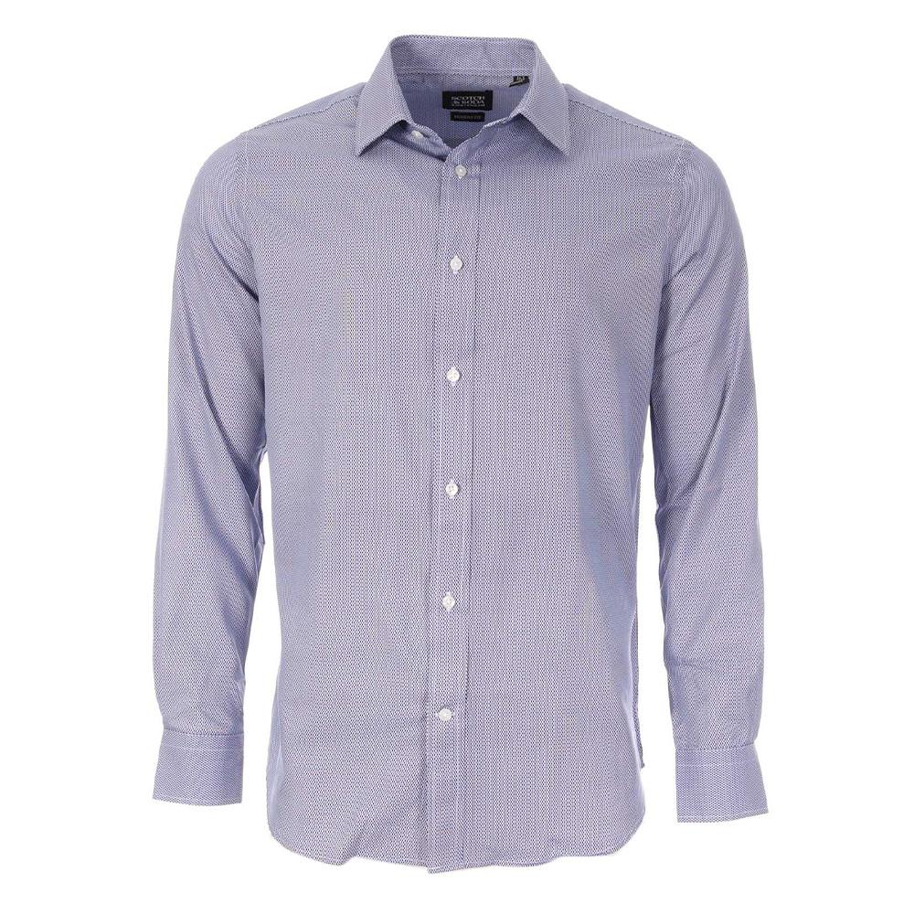 Scotch &amp; Soda Camisa Hombre Azul Marino/Blanca SHOP02B41 barato