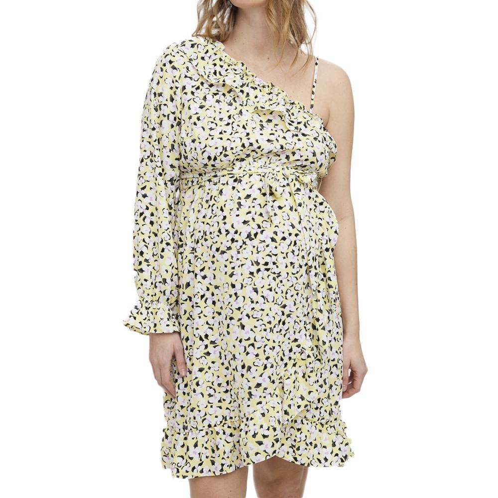 Robe Jaune/Noire Femme Vero Moda Maternity Lea pas cher