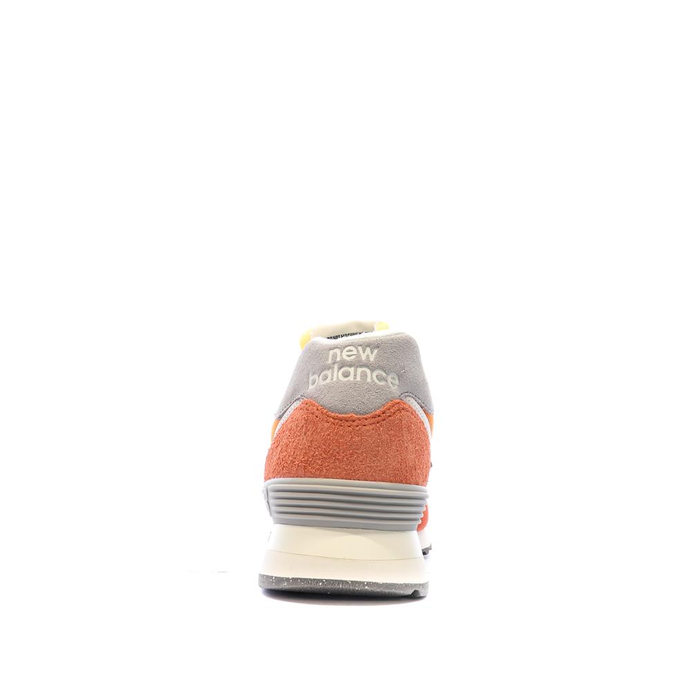 Baskets Orange/Gris Homme New Balance 574 vue 3