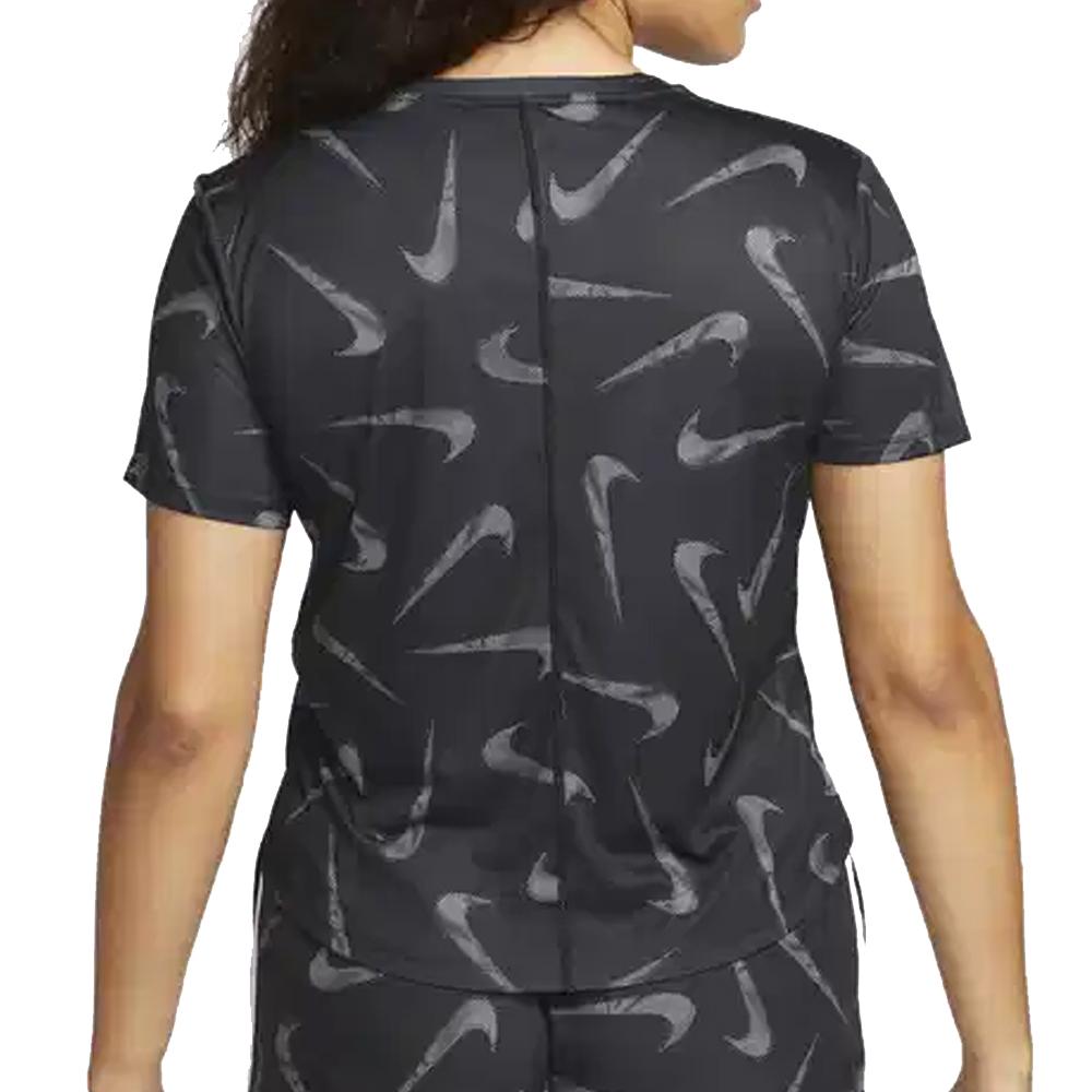 T-shirt Noir Femme Nike Swoosh vue 2