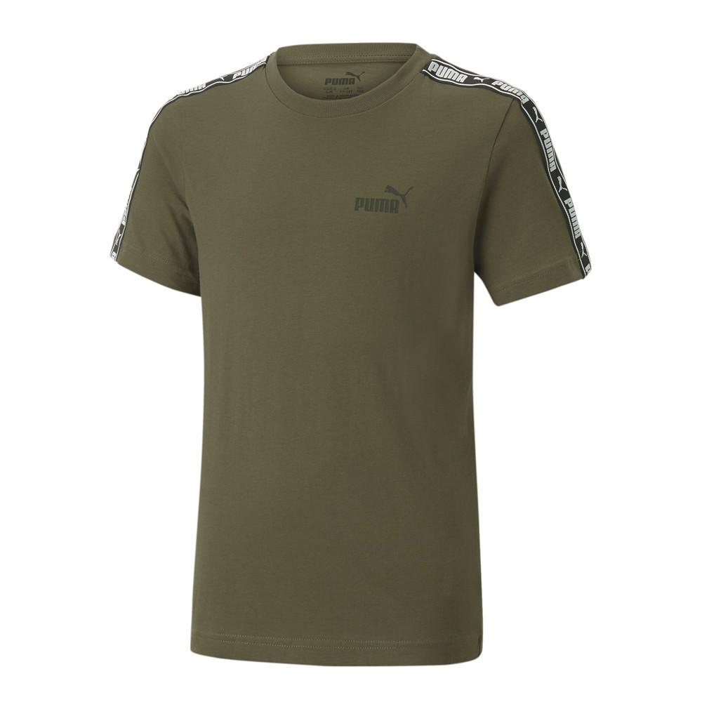 T shirt Kaki Garcon Puma Tape