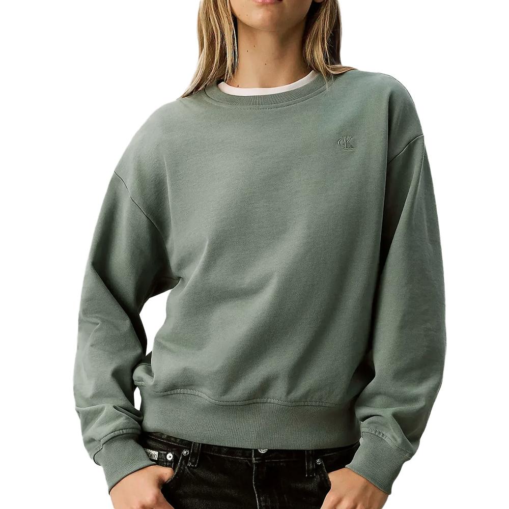 Grünes Damen-Sweatshirt von Calvin Klein Jeans Archive günstig