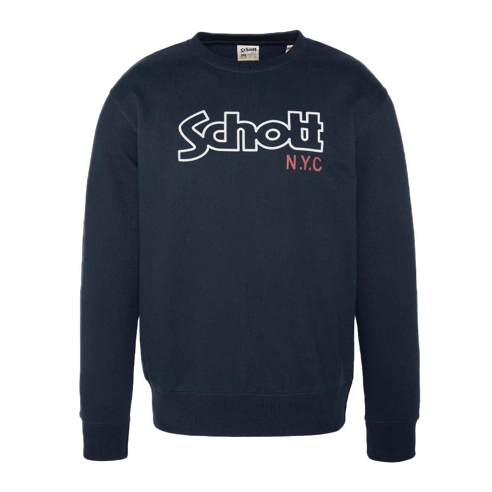 Sweat Noir Homme Schott Vintage pas cher