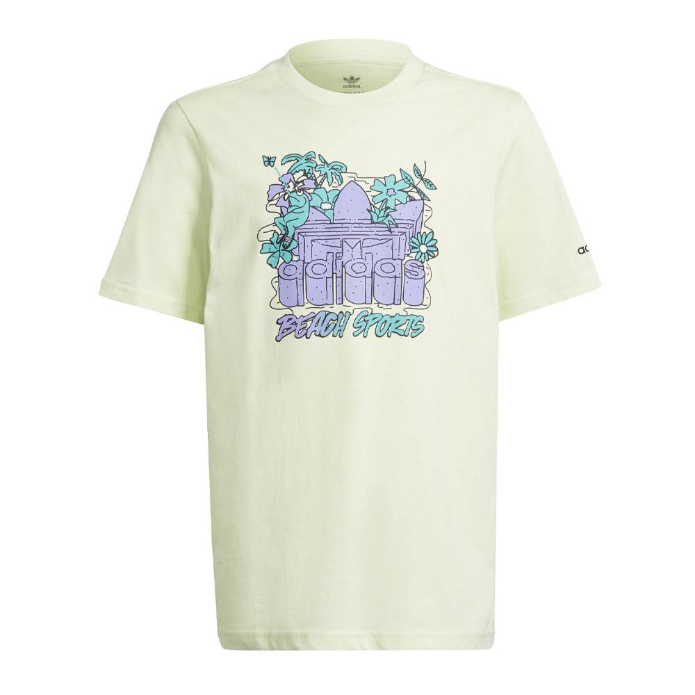 T-shirt Vert Garçon Adidas Graphique pas cher