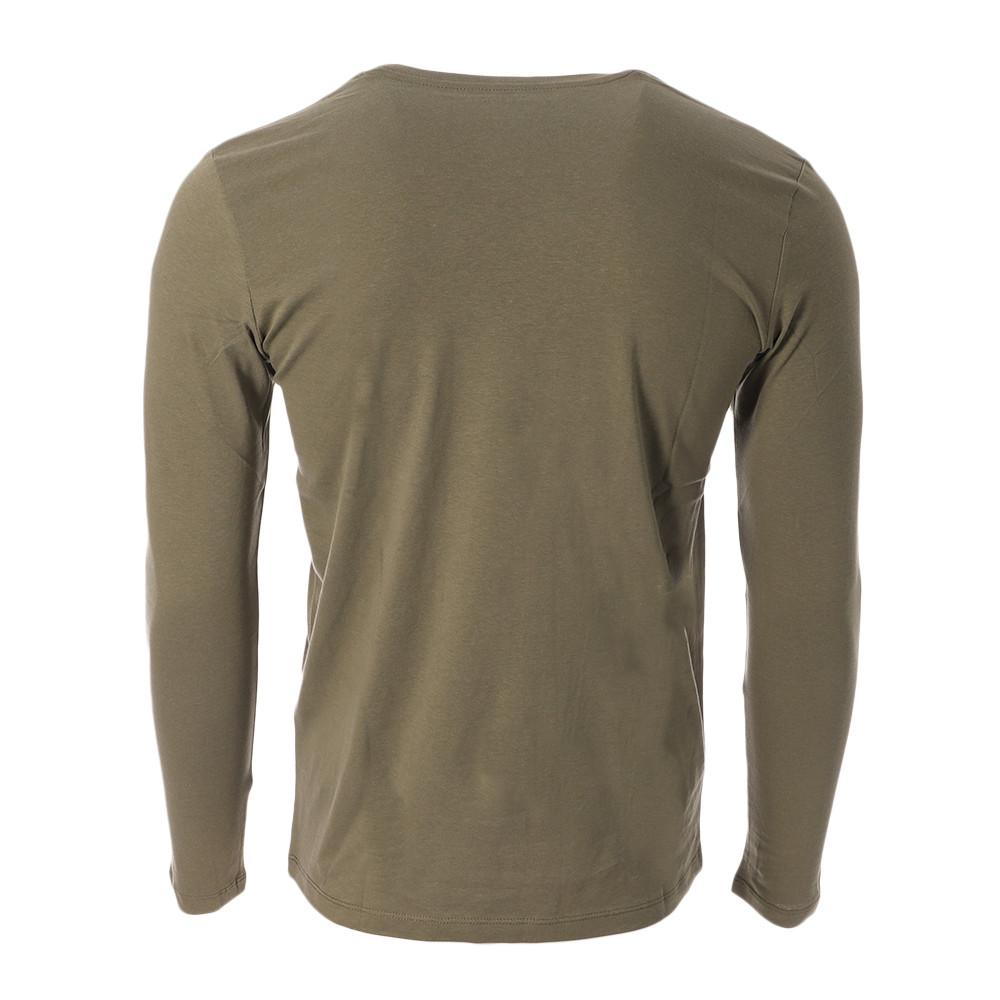 T-Shirt Manches Longues Kaki Homme Jack and Jones Albie vue 2