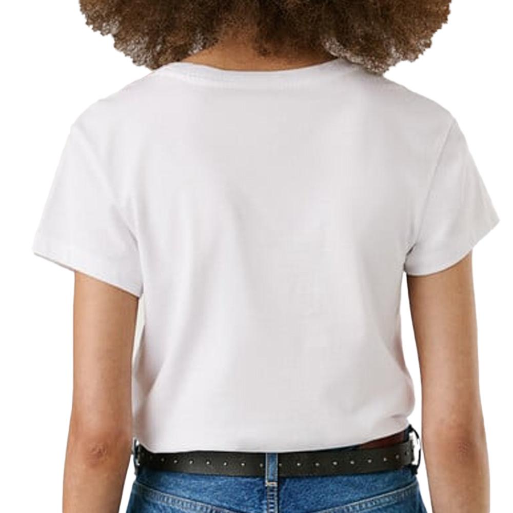 T-shirt Blanc Femme Pepe jeans Ava vue 2
