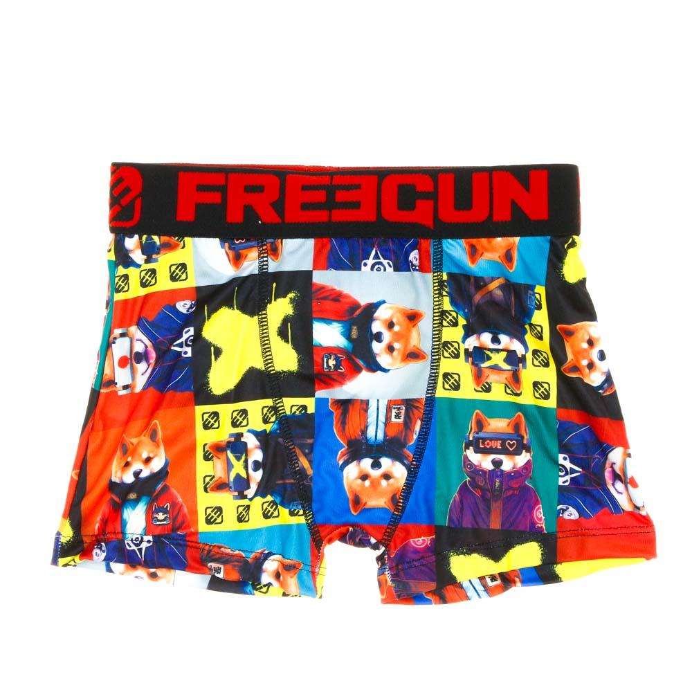 Boxer Noir/Rouge/Bleu Garçon Freegun Shiba pas cher