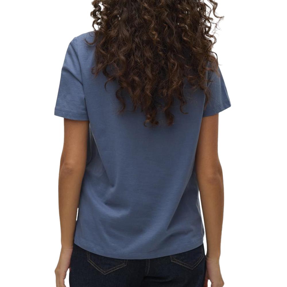 T-shirt Bleu Femme Vero Moda Paulina vue 2