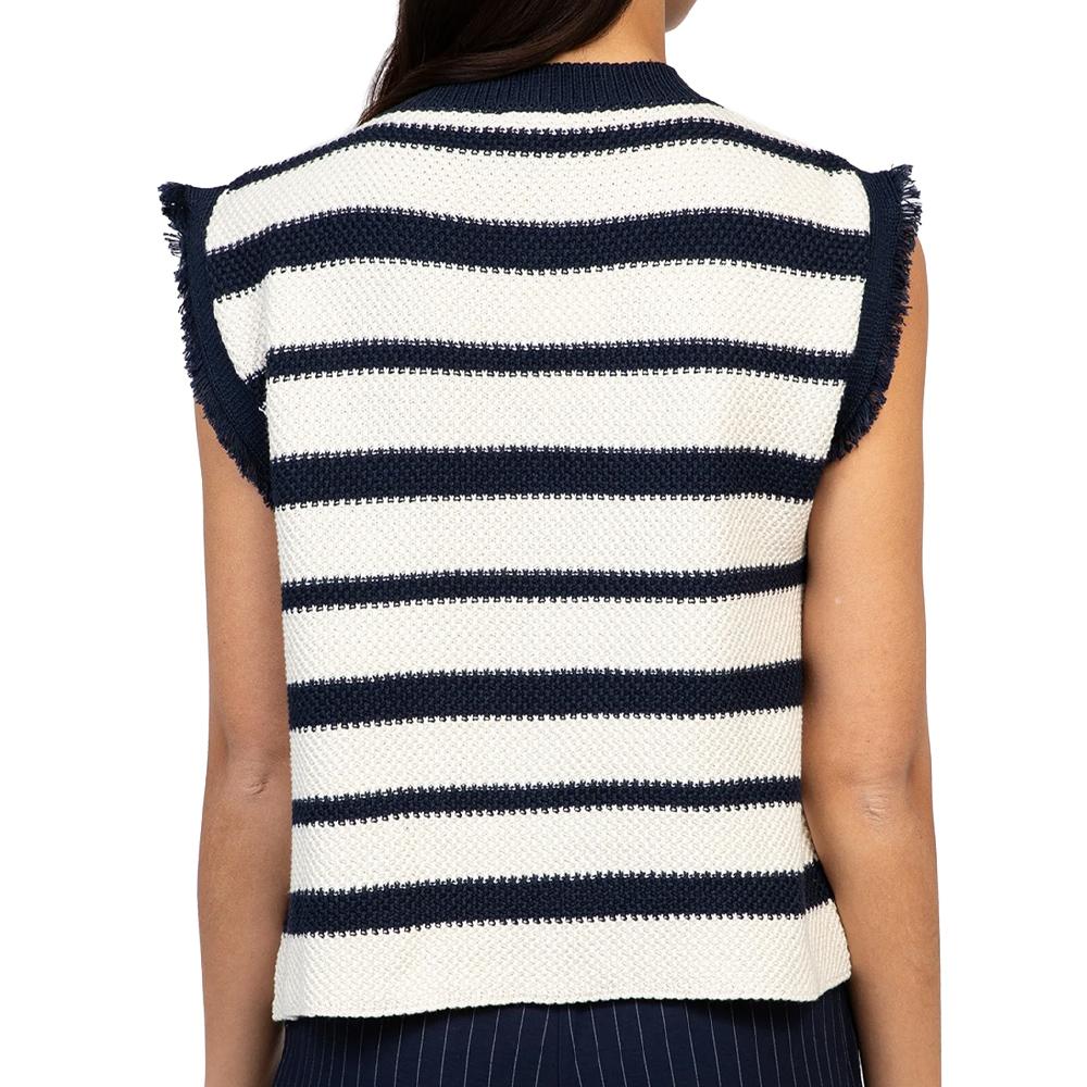 Gilet Noir/Blanc Femme An'ge Romy vue 2