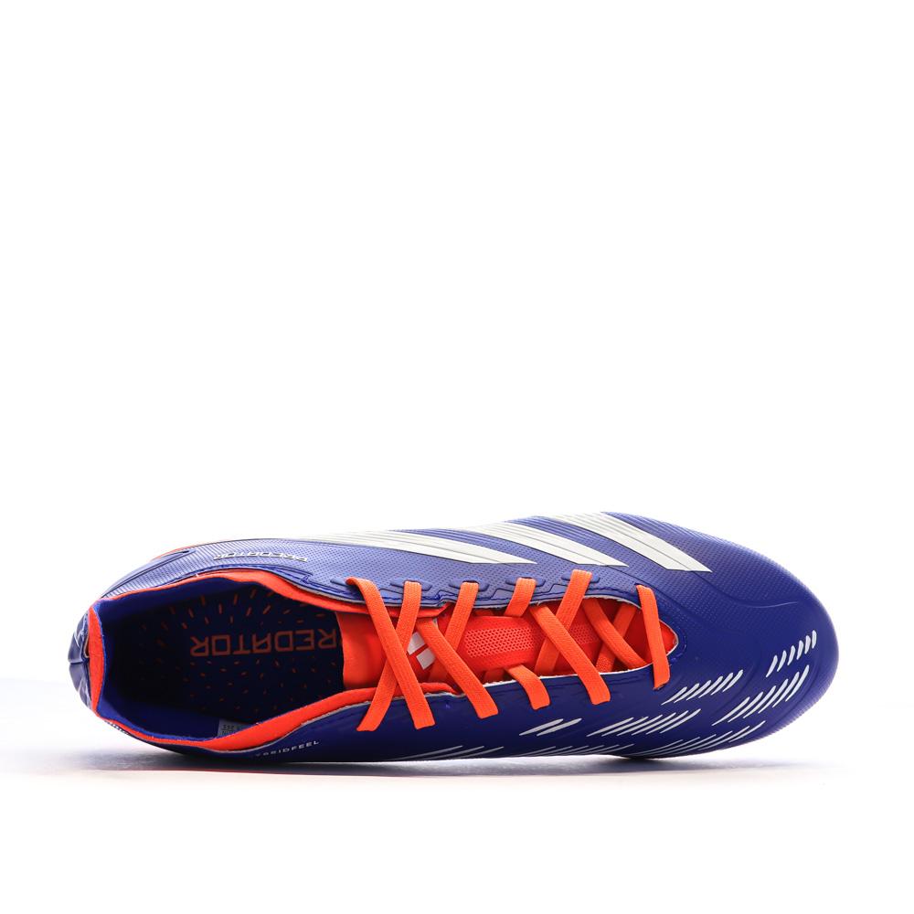 Chaussures de Foot Bleues Homme Adidas Predator League FG vue 4