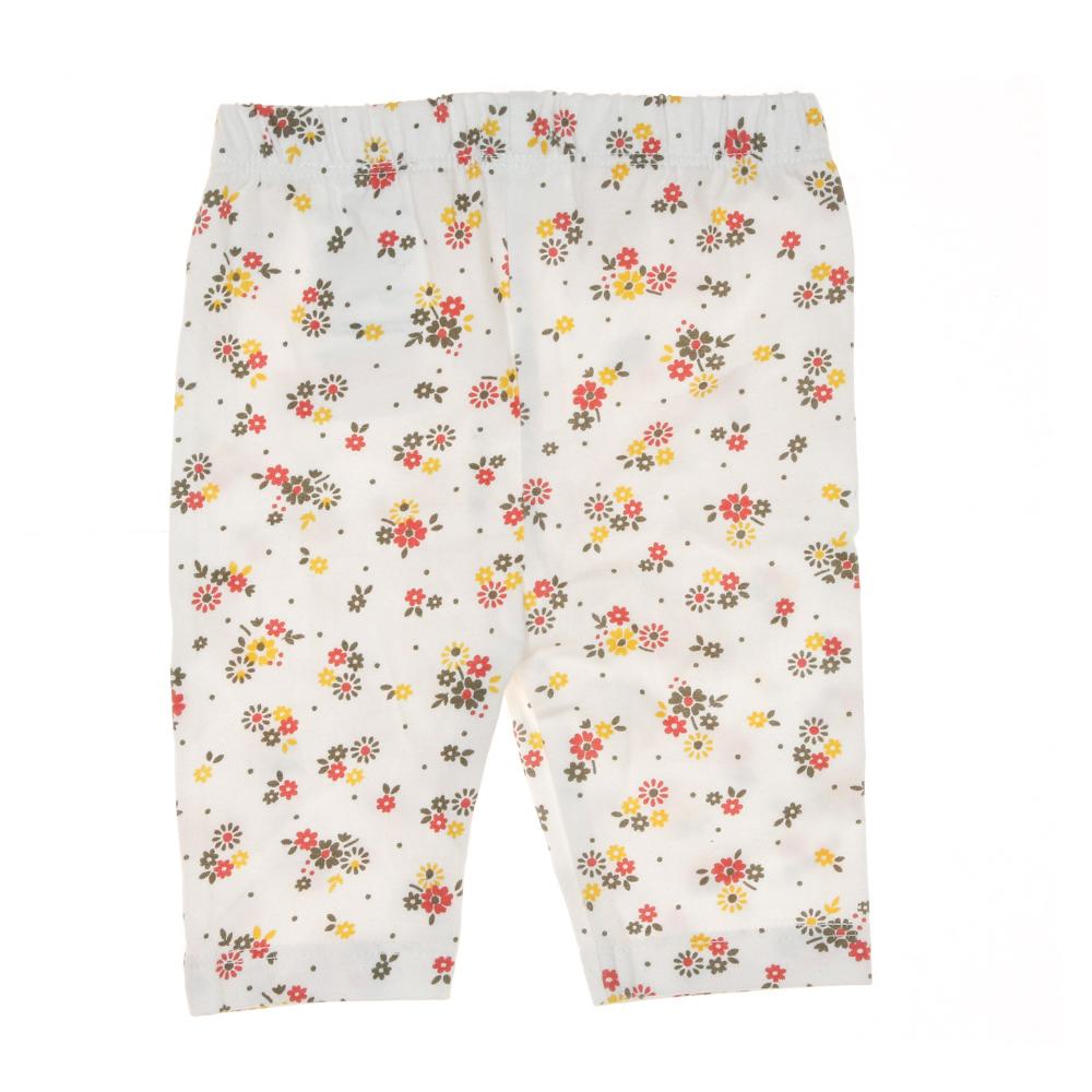 Legging Blanc à fleurs Bébé EOM Basmi vue 2