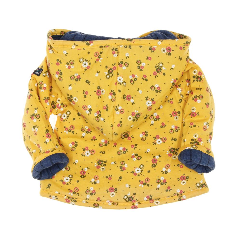 Veste réversible Bleu/Jaune à fleurs Fille EOM Ezeima vue 4