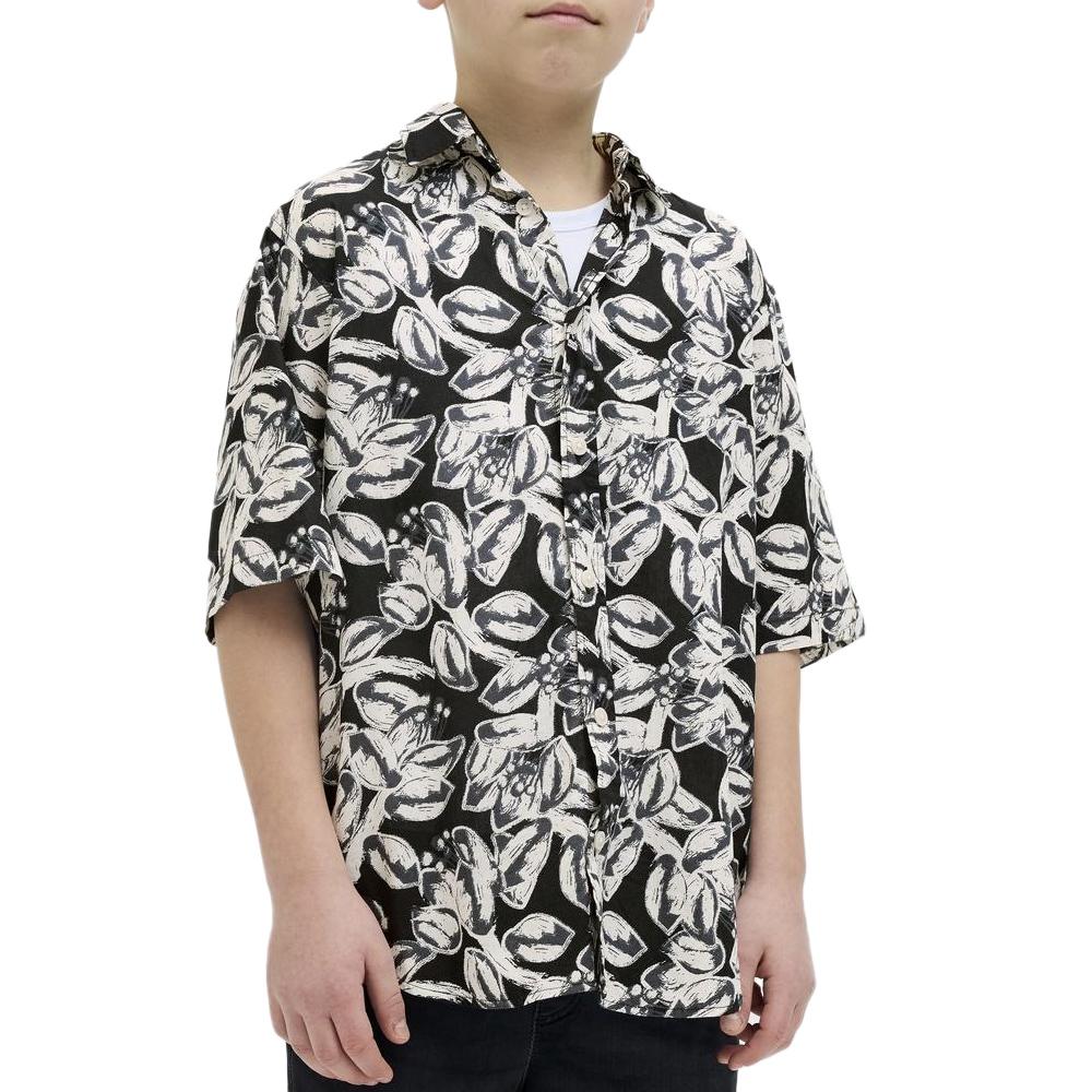 Chemise Noir Garçon Jack & Jones Joshua vue 2