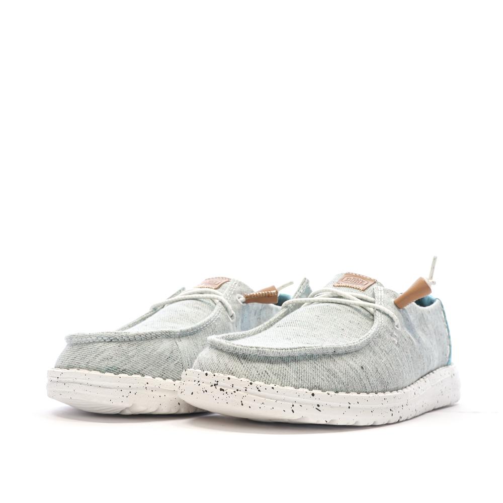 Chaussures Vert d'Eau Femme Hey Dude Wendy Heathered Slub vue 6