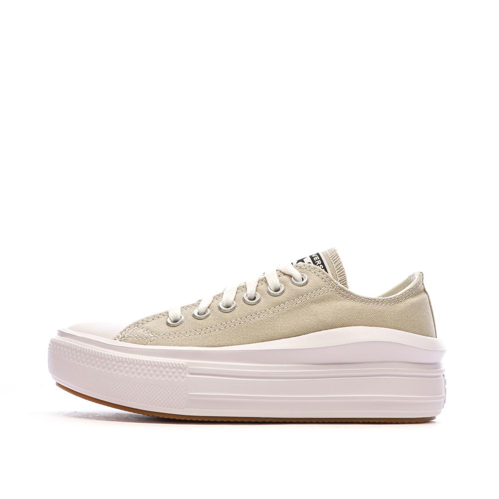 Baskets Beiges Femme Converse Chuck Taylor All Star Move A07580C pas cher