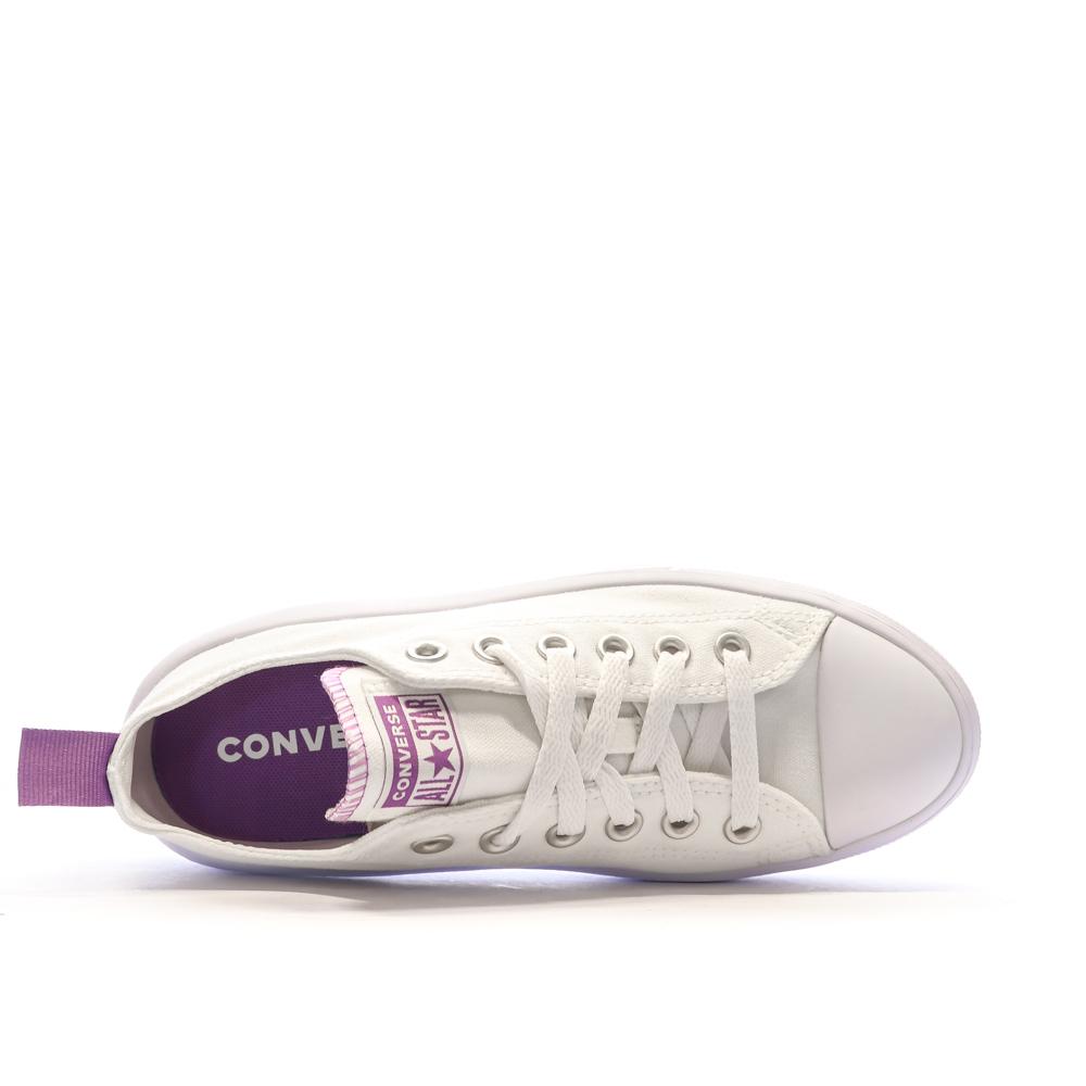 Baskets Blanches Fille Converse Chuck Taylor All Star Move 271717C vue 4