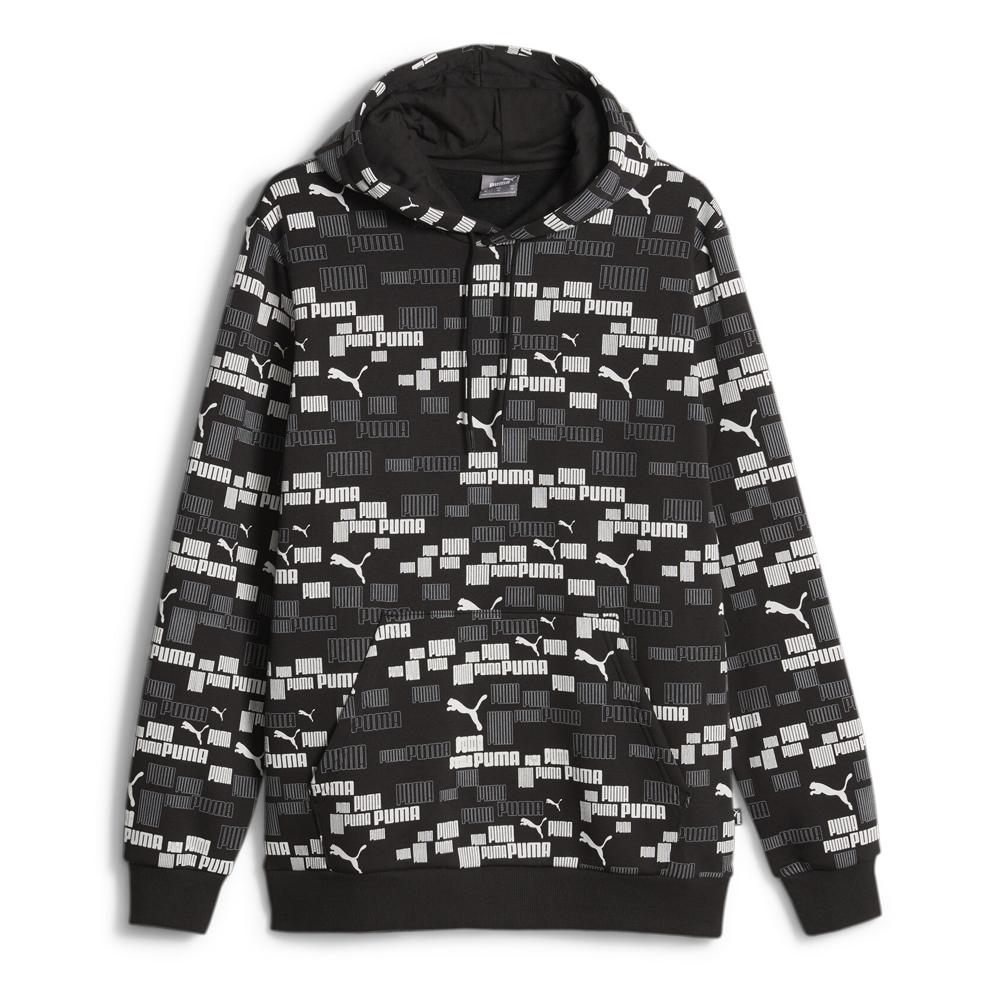 Sweat à Capuche Noir/Blanc Homme PUMA Aop pas cher