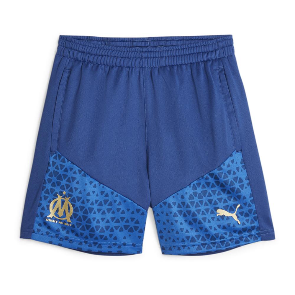 OM Short Training Bleu Junior Puma 2023/2024 pas cher