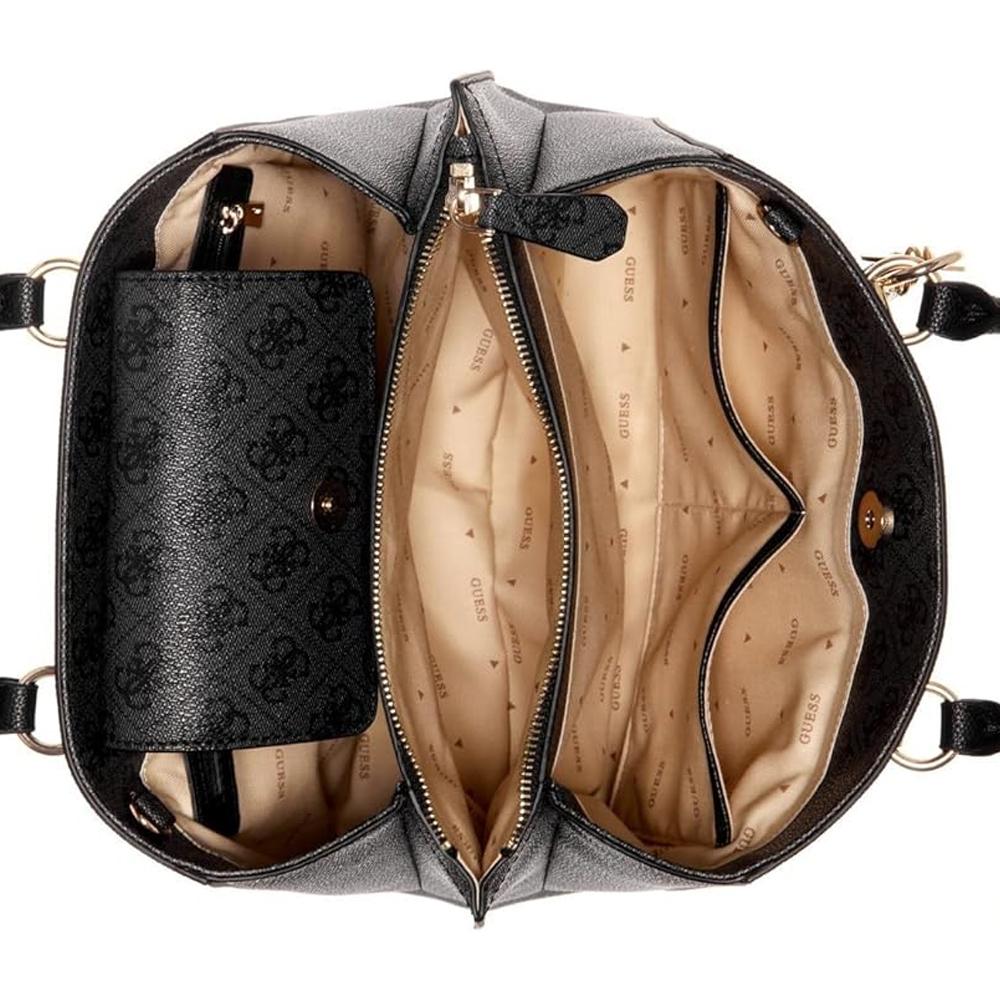 Sac à Main Noir Femme Guess Noelle vue 4