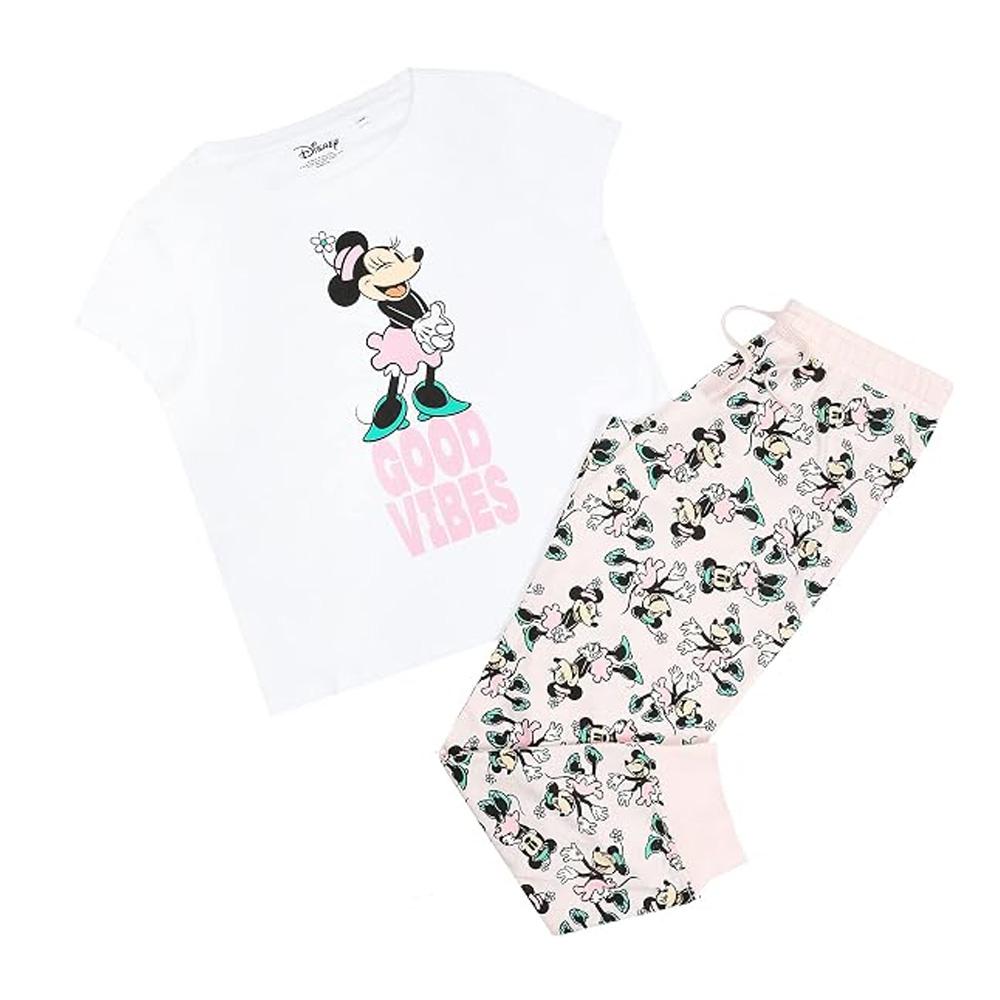 Pyjama Blanc/Noir Femme Disney Good Vibes Minnie vue 3