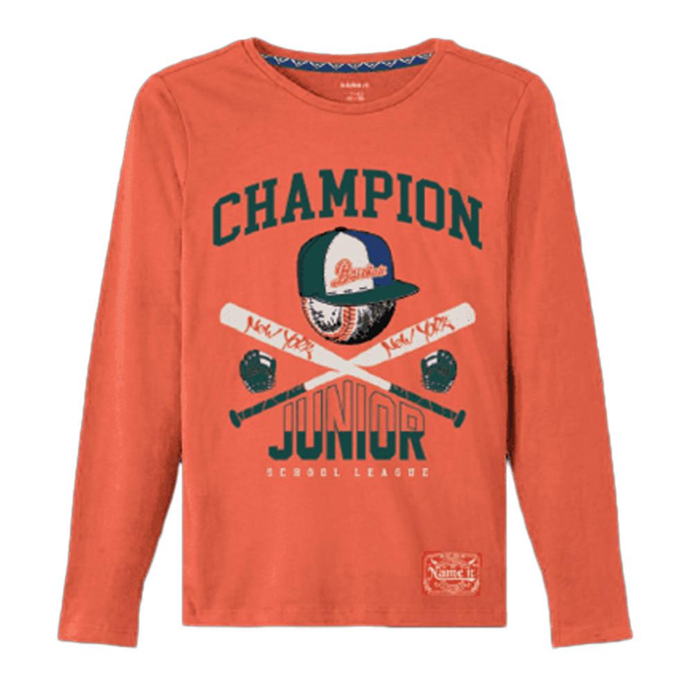 T-shirt Manches longues Orange Garçon Name it Moluf pas cher
