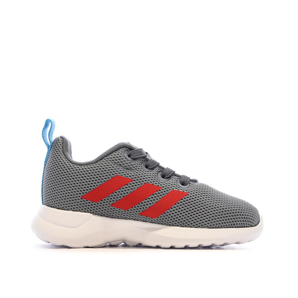 Baskets Gris/Rouge Garçon Adidas Lite Racer vue 2