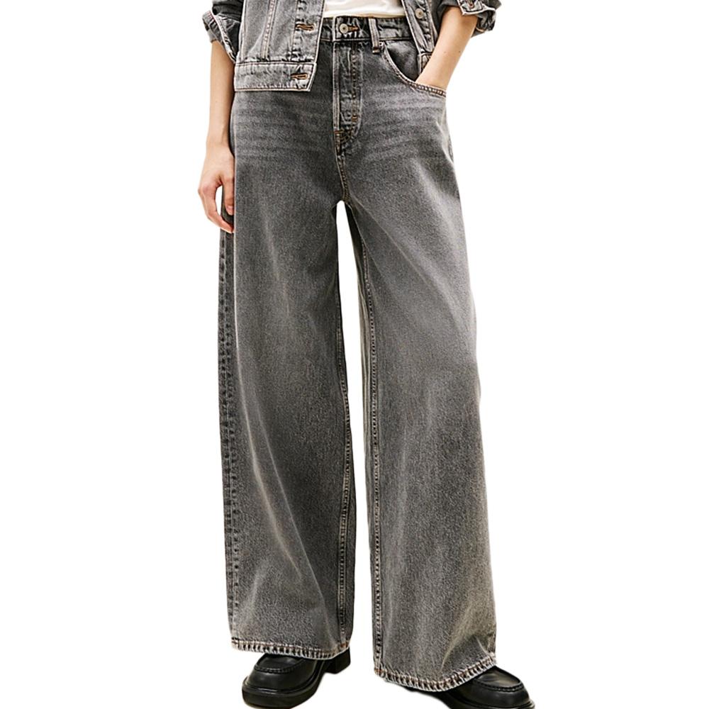 Jean Large Gris Femme Tommy Hilfiger Charlie Loose Wid pas cher