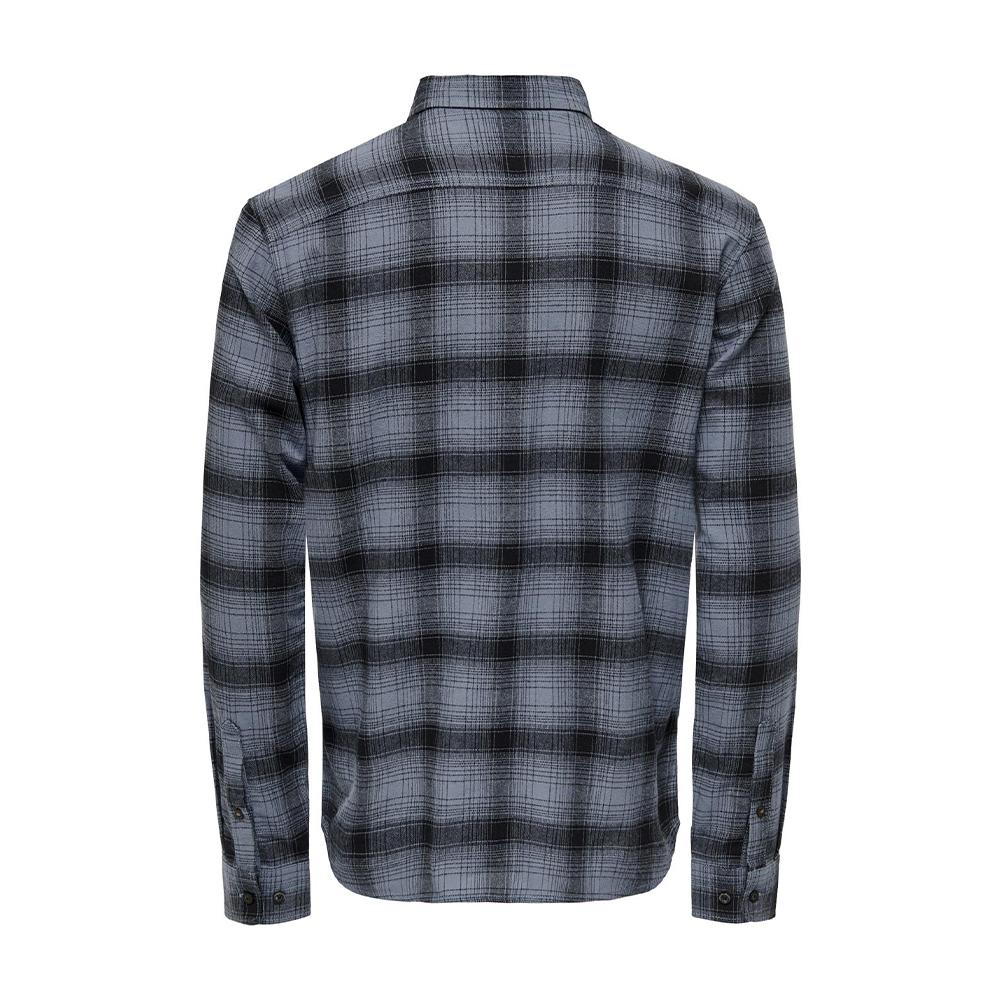 Chemise Bleu/Noir Homme Only & Sons Matt Reg Shadow vue 2