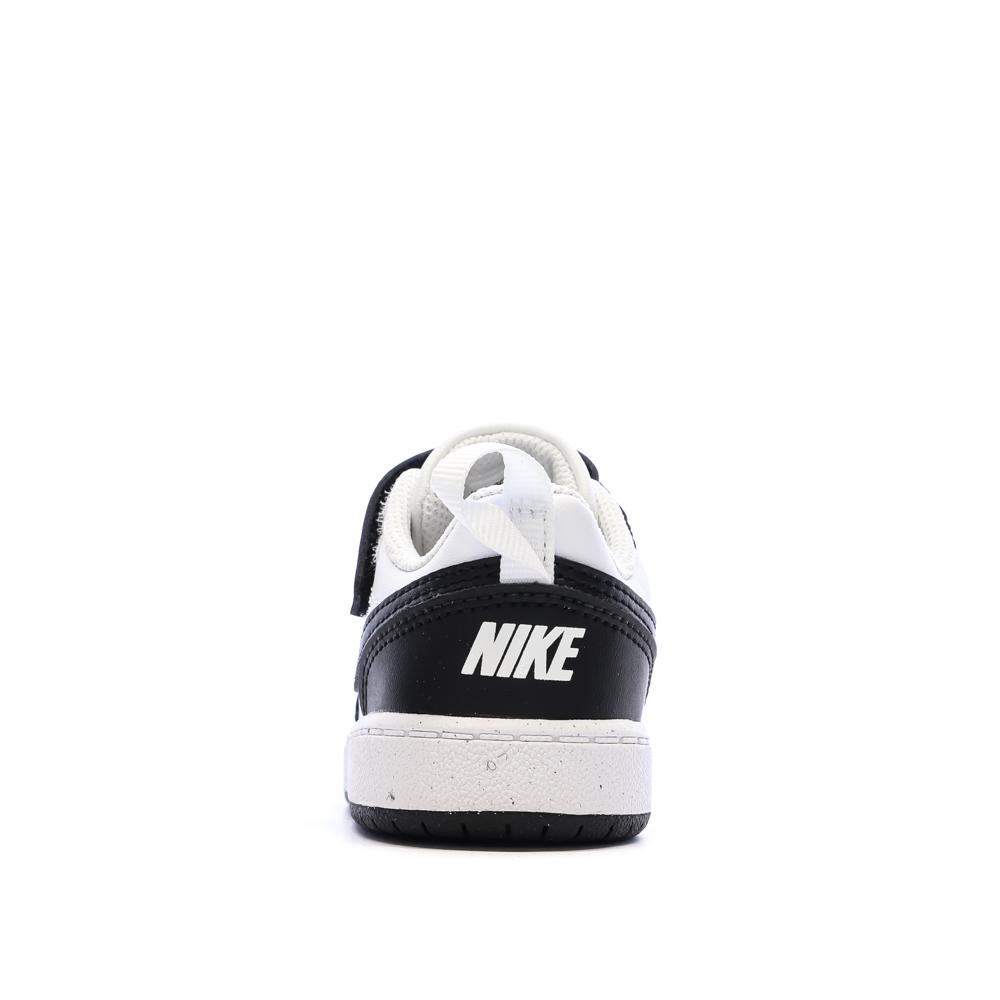 Baskets Noir/Blanc Enfant Nike Court Borough Low Recraf vue 3
