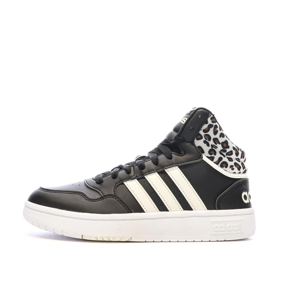 Baskets Noires Femme Adidas Hoops pas cher