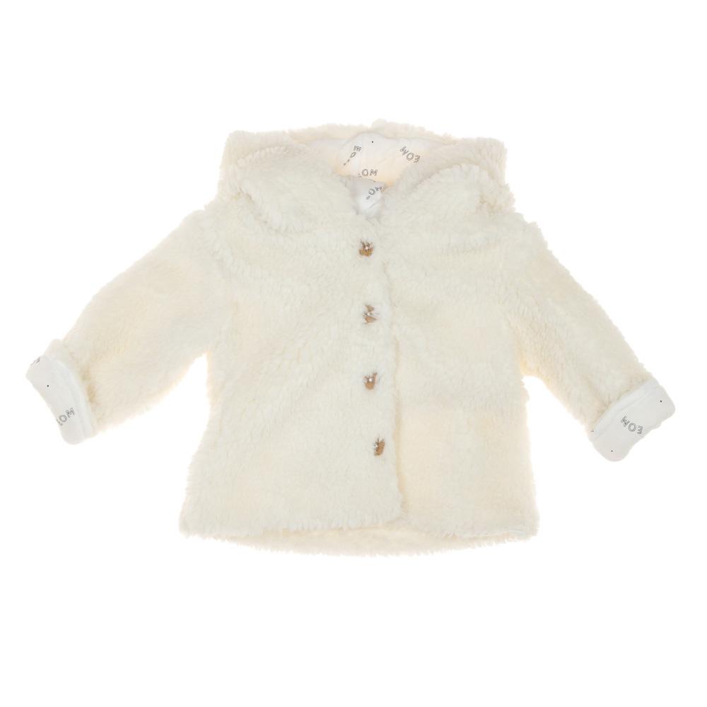 Manteau Sherpa Blanc Doux Fille EOM Ematurino pas cher