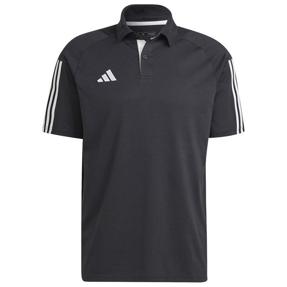 Polo Noir Homme Adidas Tiro23 C vue 2