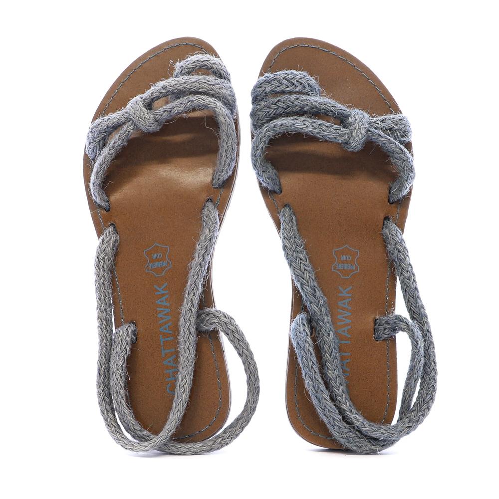 Sandales Bleu Femme Chattawak Kenza vue 3