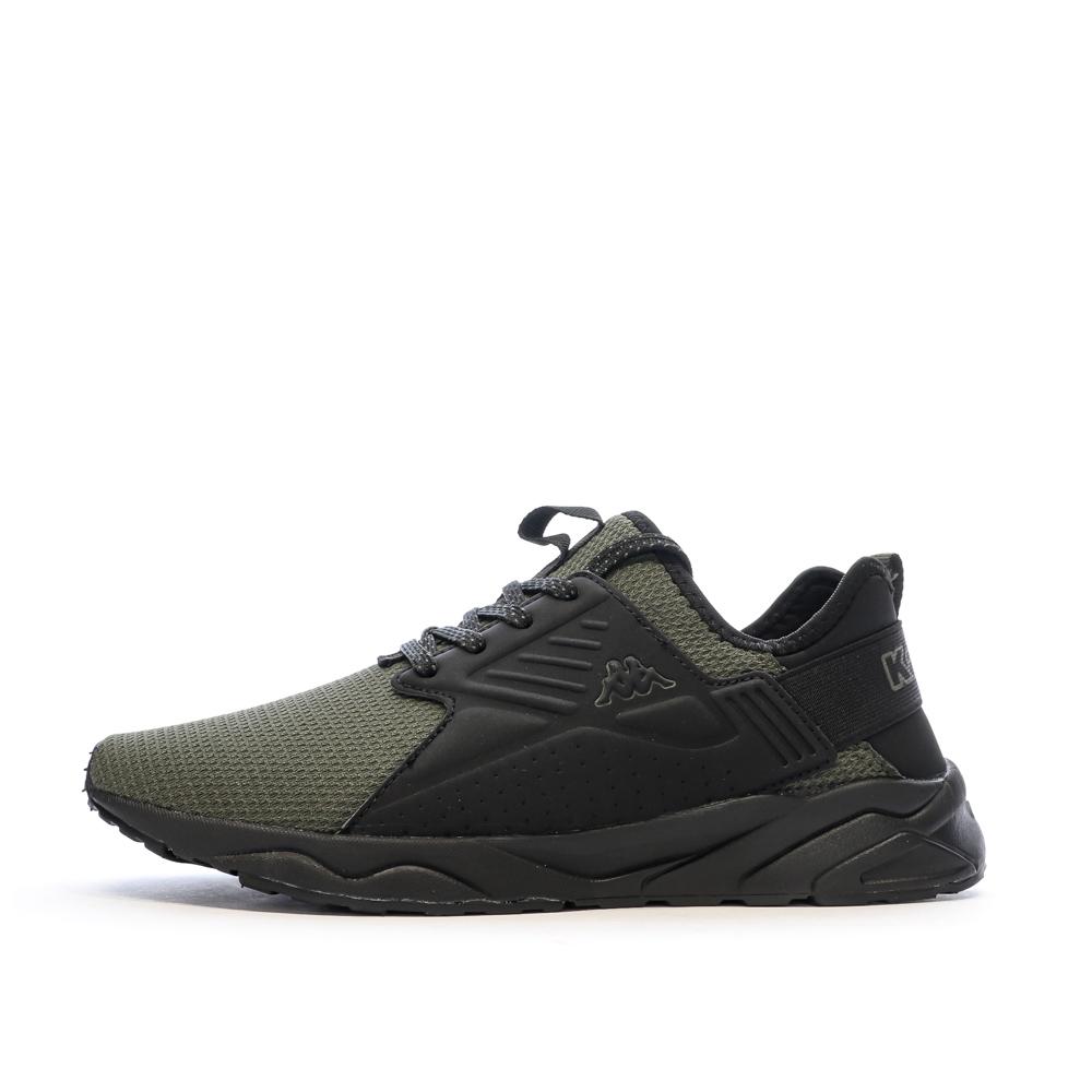 Baskets Noires/Kaki Garçon Kappa San Puerto Lace pas cher
