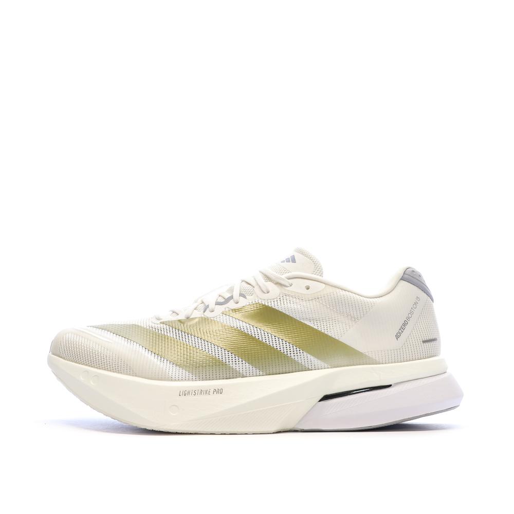 Chaussures Running Blanc/Doré Adidas Adizero Boston 13 pas cher