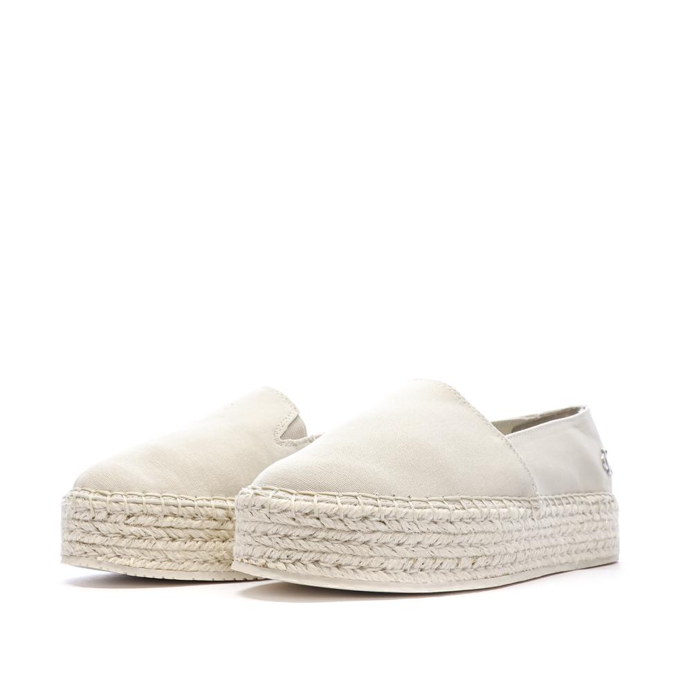 Espadrilles Ecru Femme Calvin Klein Jeans Flatform vue 6