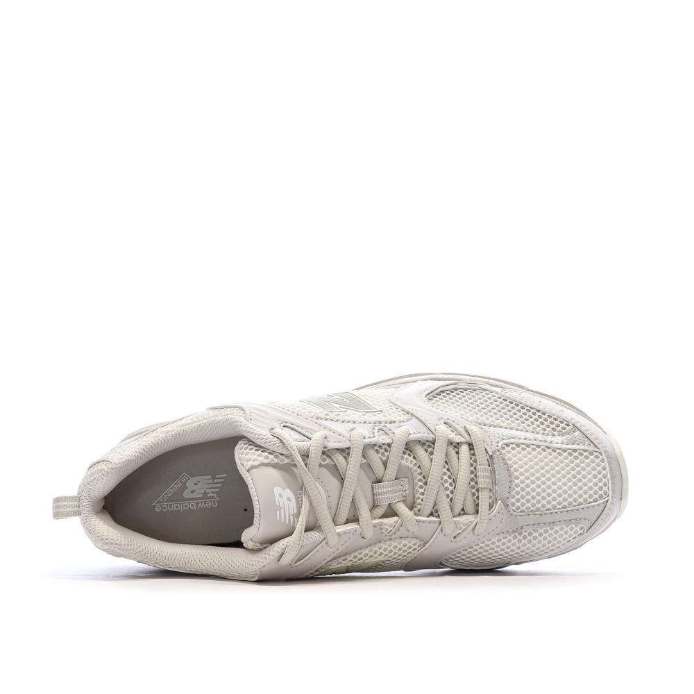 New Balance 530 Baskets Ecru Homme vue 4