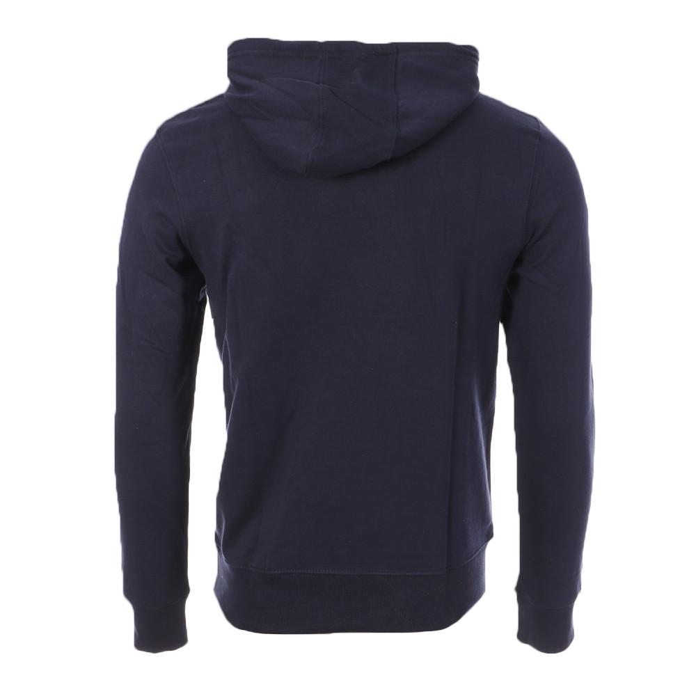 Sweat à capuche Marine Homme Schott Badge vue 2