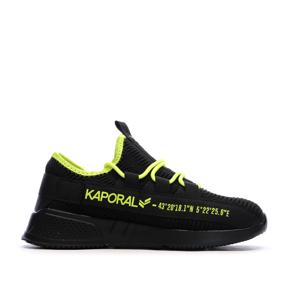 Baskets Noir/Jaune Homme Kaporal Dofino vue 2