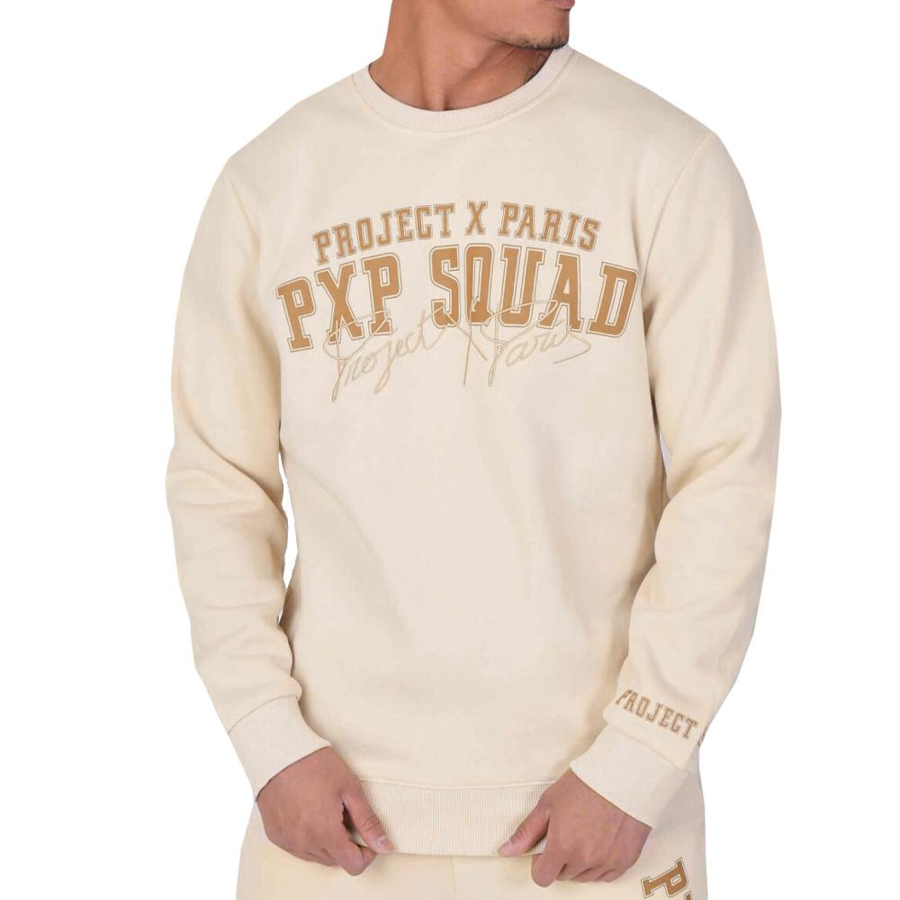 Sweat Beige Homme Project X Paris Squad pas cher