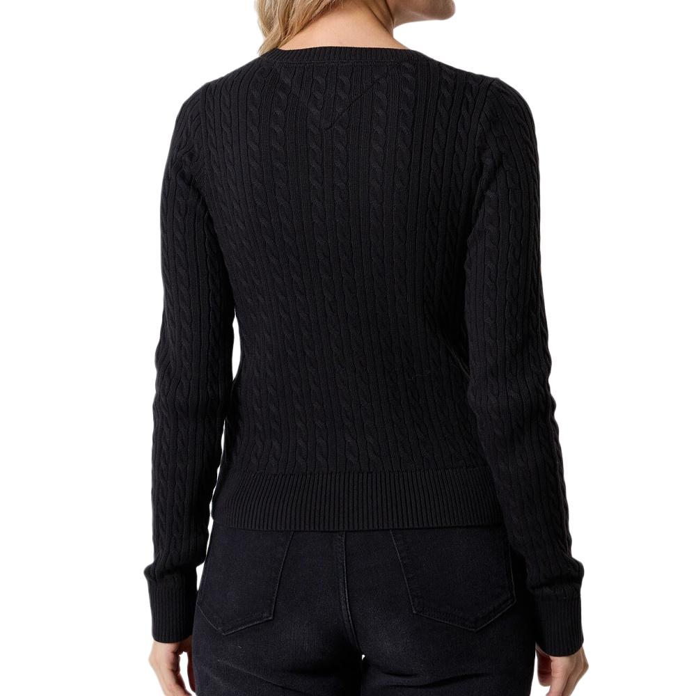 Pull Noir Femme Tommy Hilfiger Tjw Cable Essential vue 2