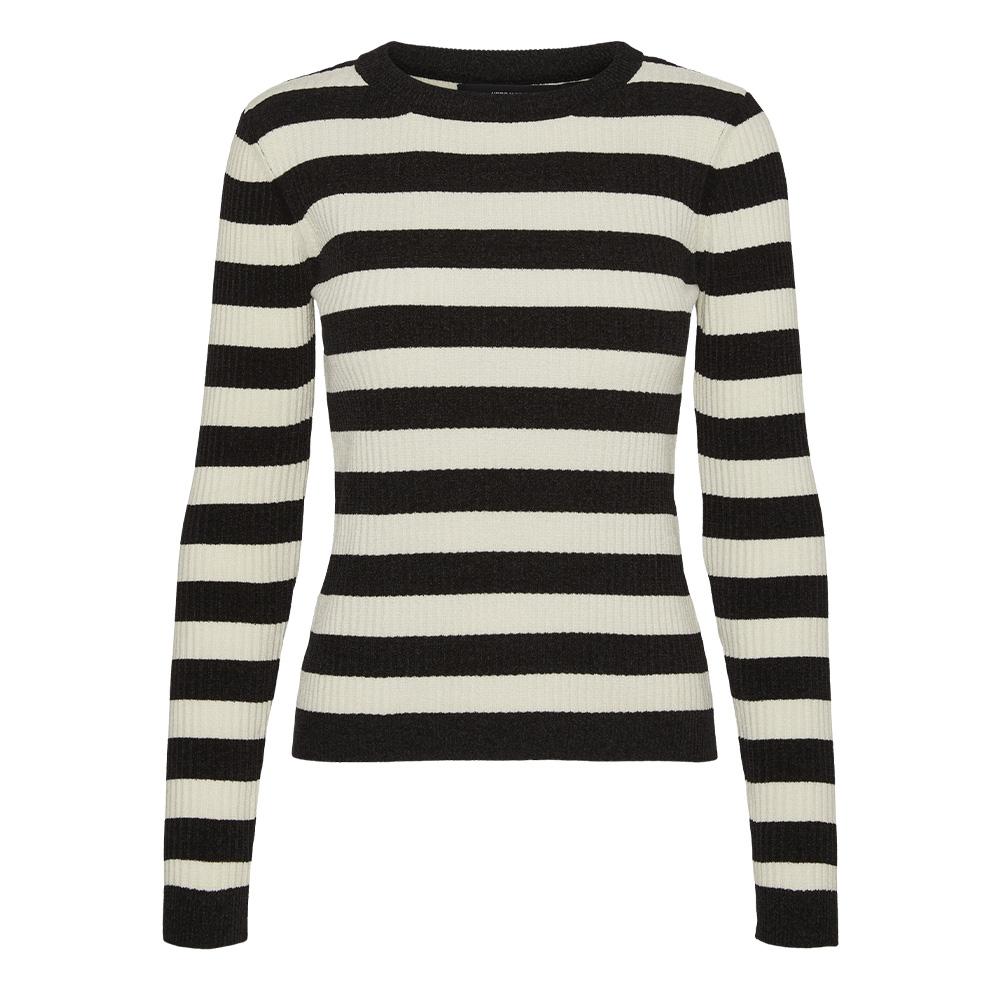 Pull Beige/Noir Femme Vero Moda Chili pas cher